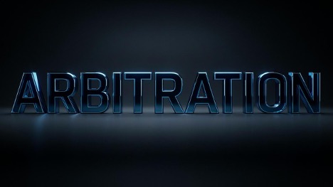 Dark blue 3D ARBITRATION text representing North Carolina arbitration services